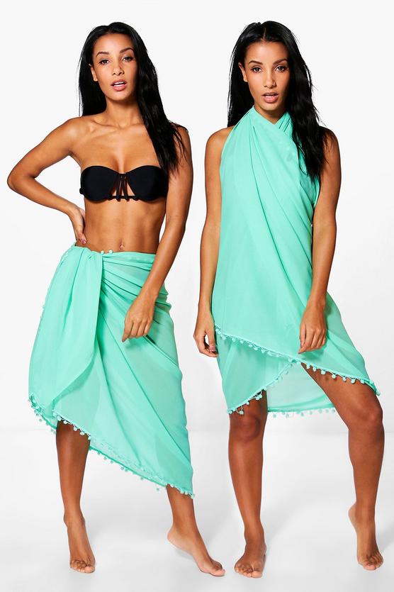 Mia Pom Pom Multiwear Beach Sarong